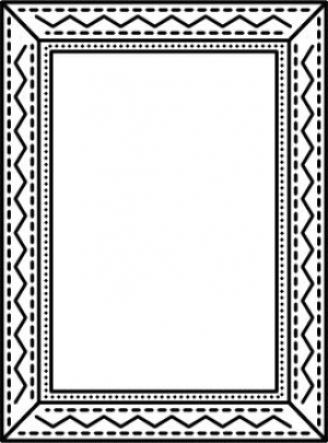 وکتور کادر و حاشیه با نقاط و خطوط شکسته سیاه